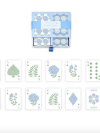 Hydrangea Double Deck Textured Playing Cards in Gift Box