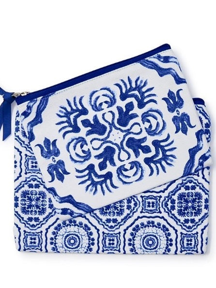 Blue Tile Pouch