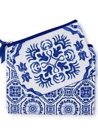 Blue Tile Pouch