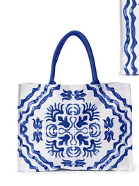 Blue Tile Beach Tote