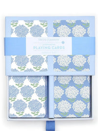 Hydrangea Double Deck Textured Playing Cards in Gift Box