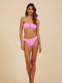 Crinkle Bandeau Bathing Suit Top