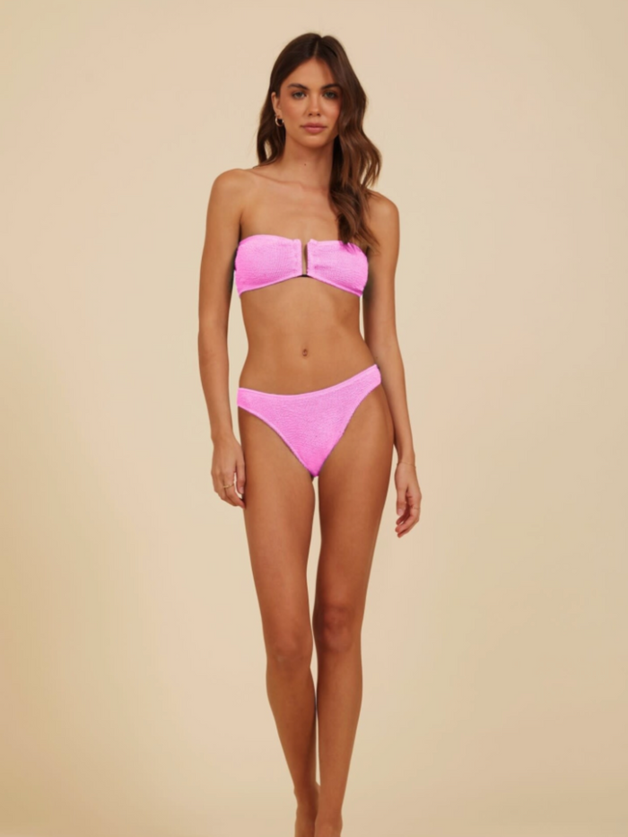Crinkle Bandeau Bathing Suit Top