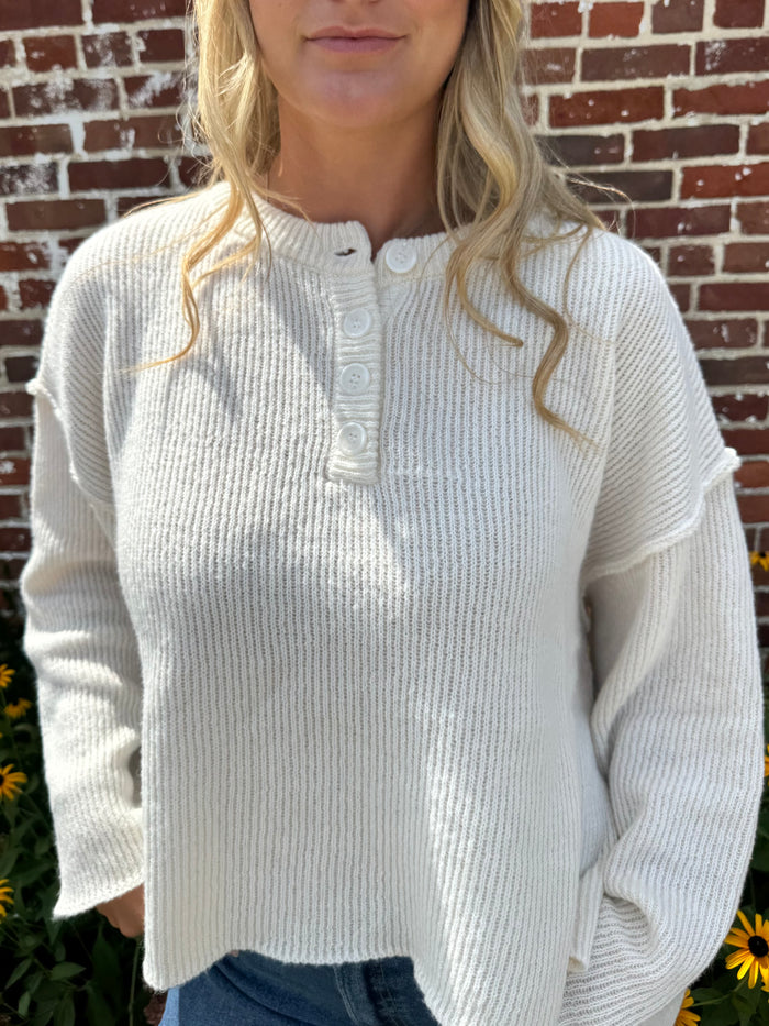 Boyfriend Henley Sweater