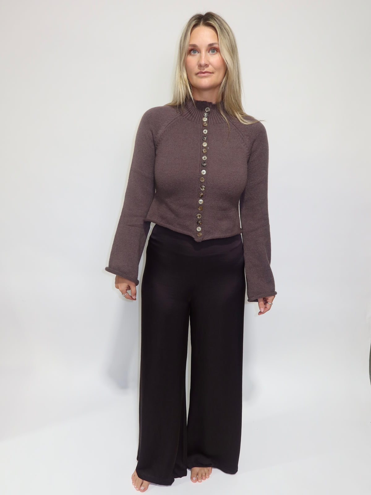 Chocolate Fondant Satin Pants