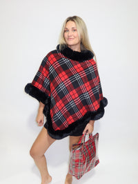 Maeve Plaid Poncho