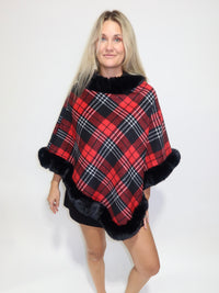 Maeve Plaid Poncho