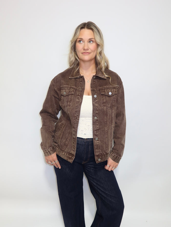 Chocolate Denim Jacket