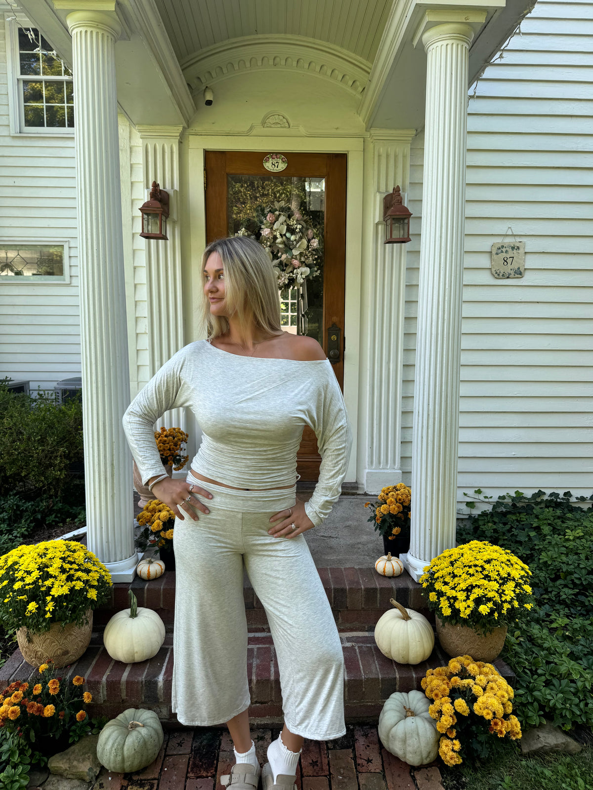 Heather Gaucho Pants