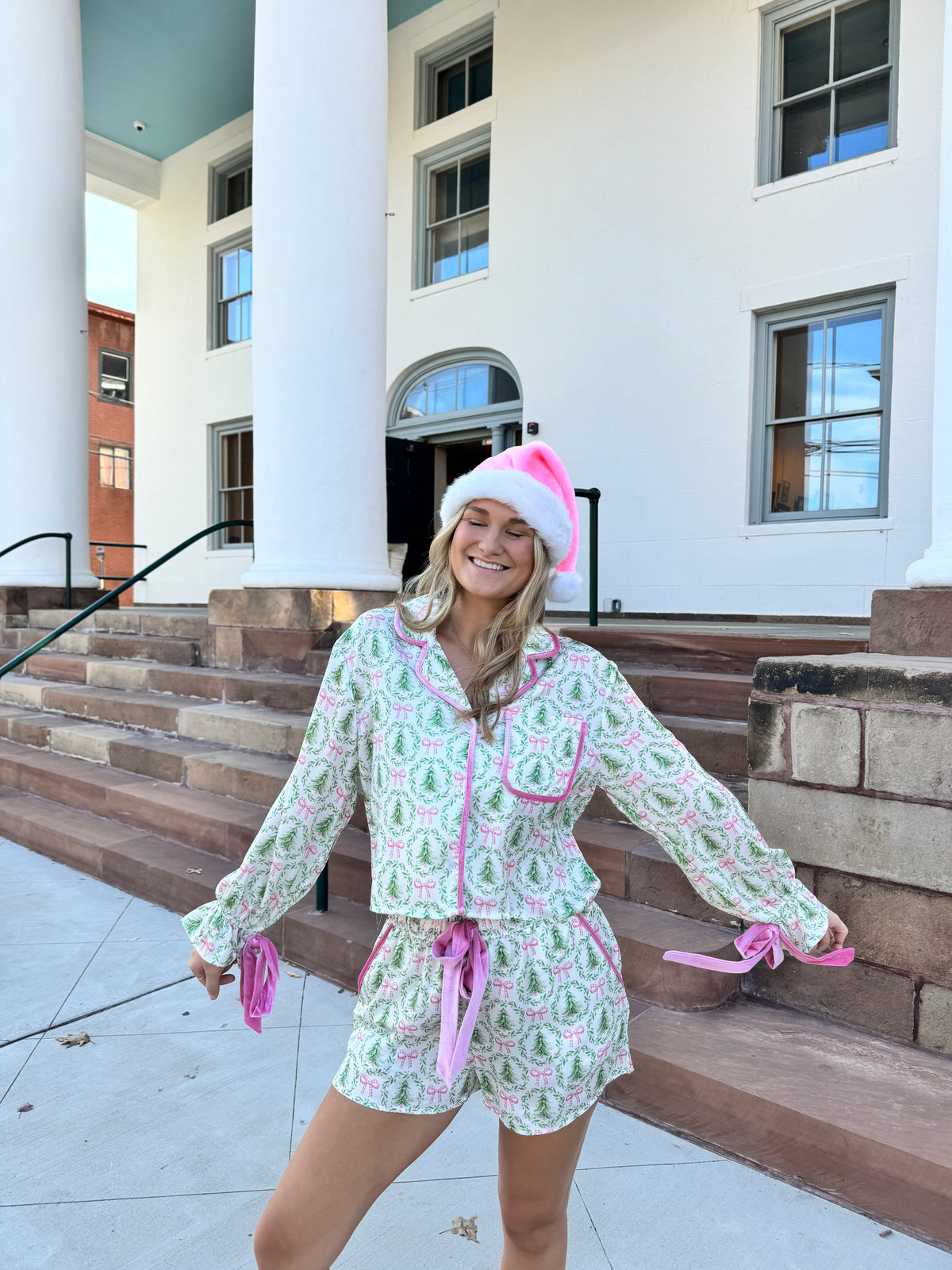 Oh Christmas Tree Satin Pajama Shorts