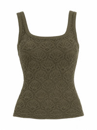 Floral Textured Lace Tank
