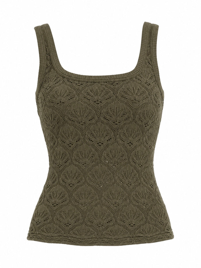 Floral Textured Lace Tank