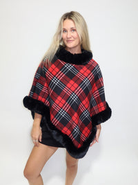 Maeve Plaid Poncho