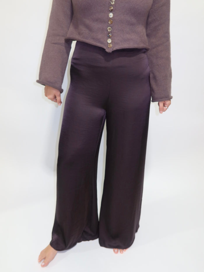Chocolate Fondant Satin Pants