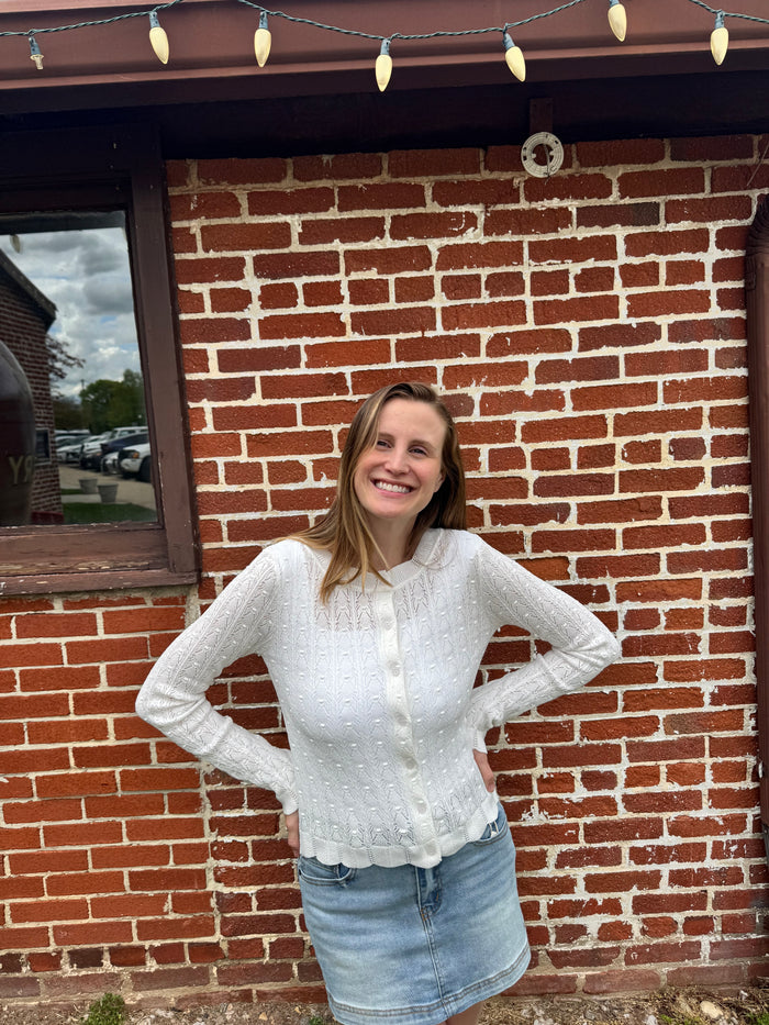 Madison Pointelle Cardigan
