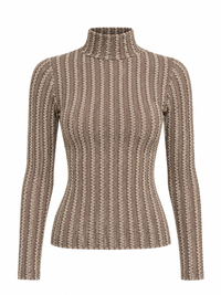 Pointelle Mockneck Top