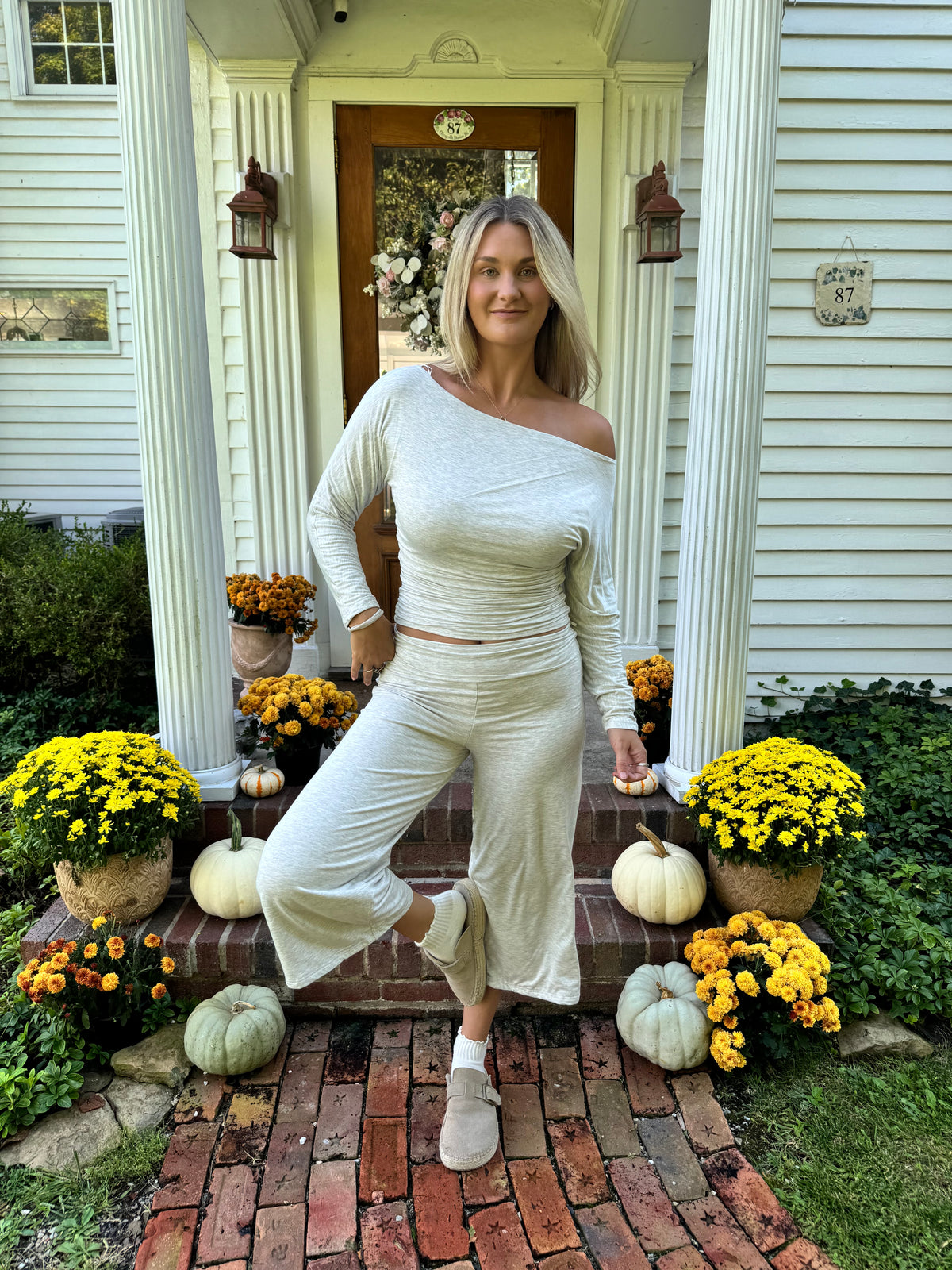 Heather Gaucho Pants