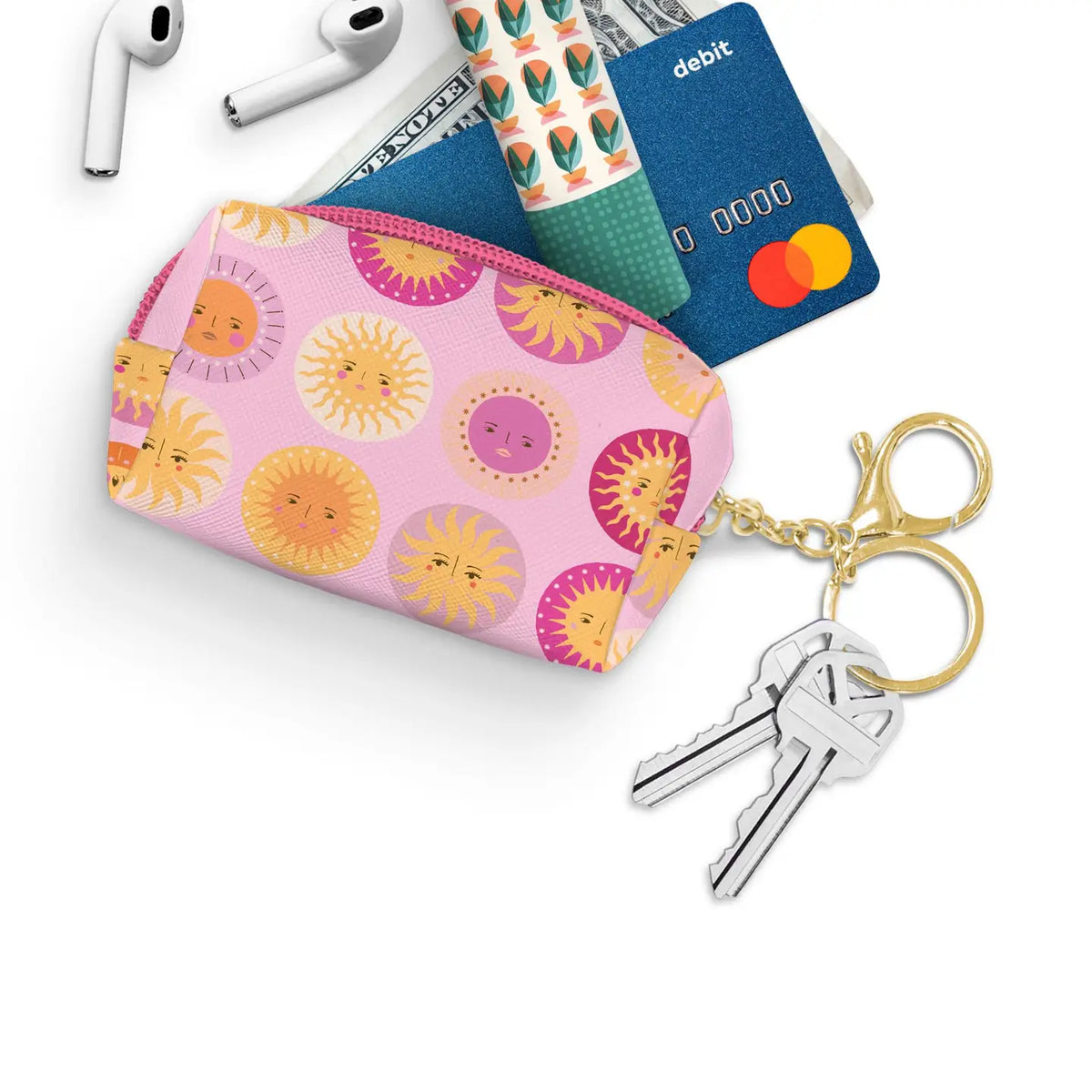Sun Key Chain Pouch