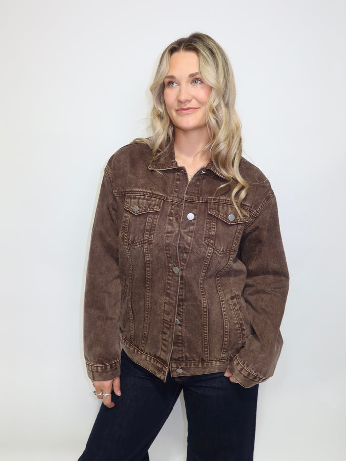 Chocolate Denim Jacket