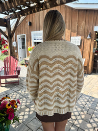 Wavy Crochet Cardigan