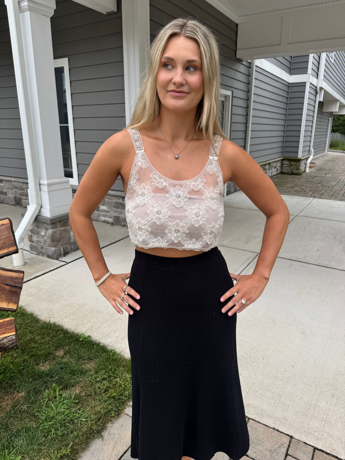 Daisy Beaded Tank