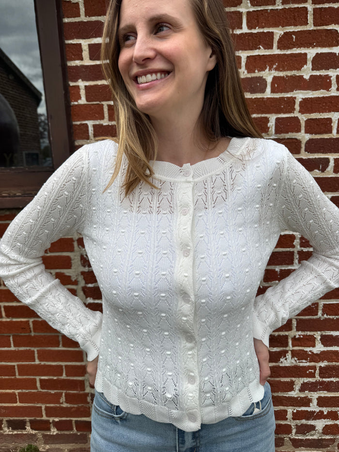 Madison Pointelle Cardigan