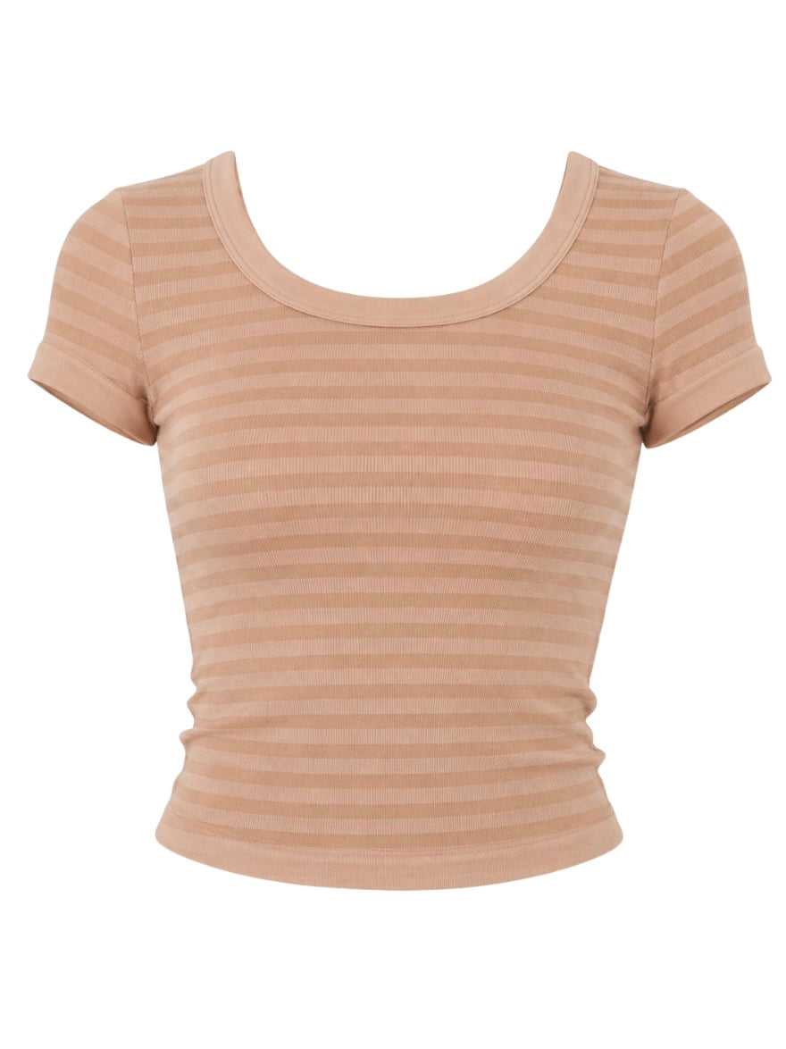 Striped Scoop Neck Top