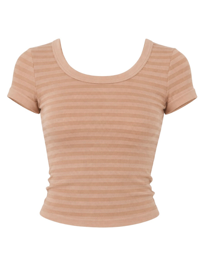 Striped Scoop Neck Top