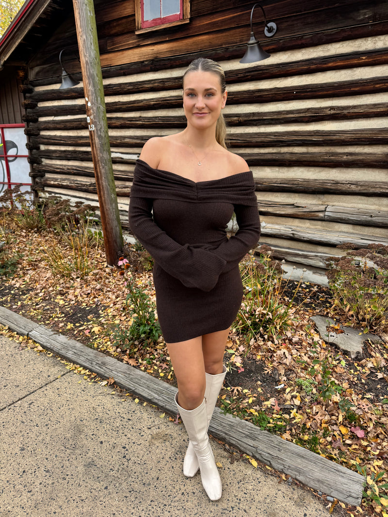 Dark Chocolate Sweater Dress
