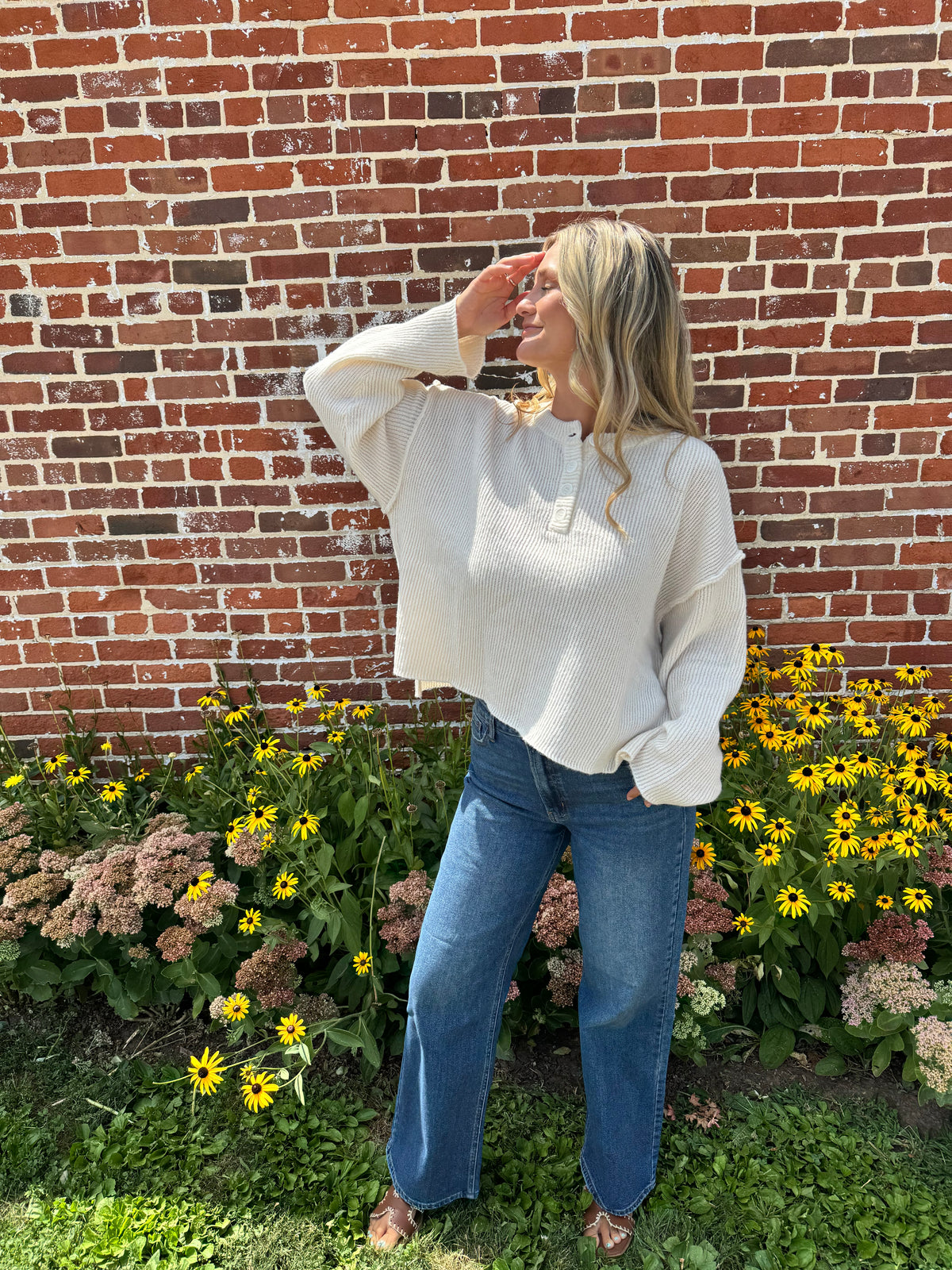 Boyfriend Henley Sweater