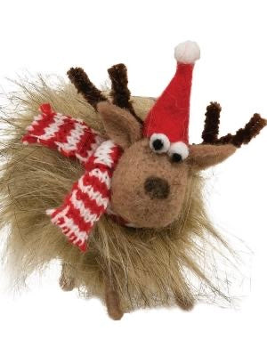 Fluffy Reindeer Ornament