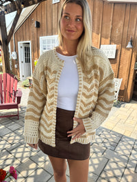 Wavy Crochet Cardigan