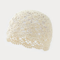 Crochet Knit Floral Cap