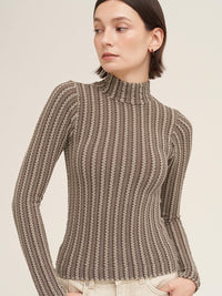 Pointelle Mockneck Top