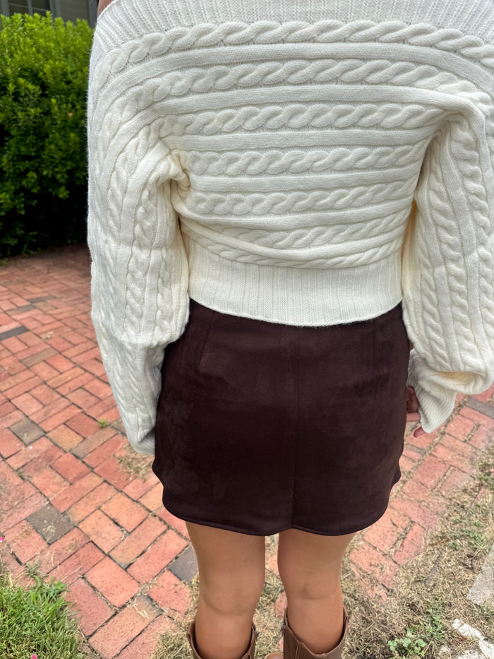 Nesta Suede Skort
