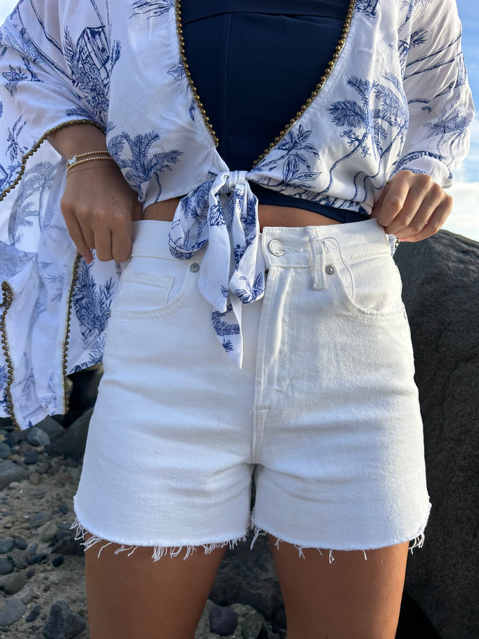 Tucson White Denim Shorts