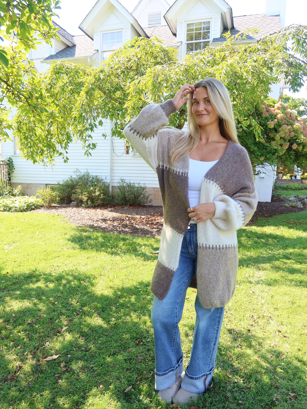 Patchwork Stitched Cardigan