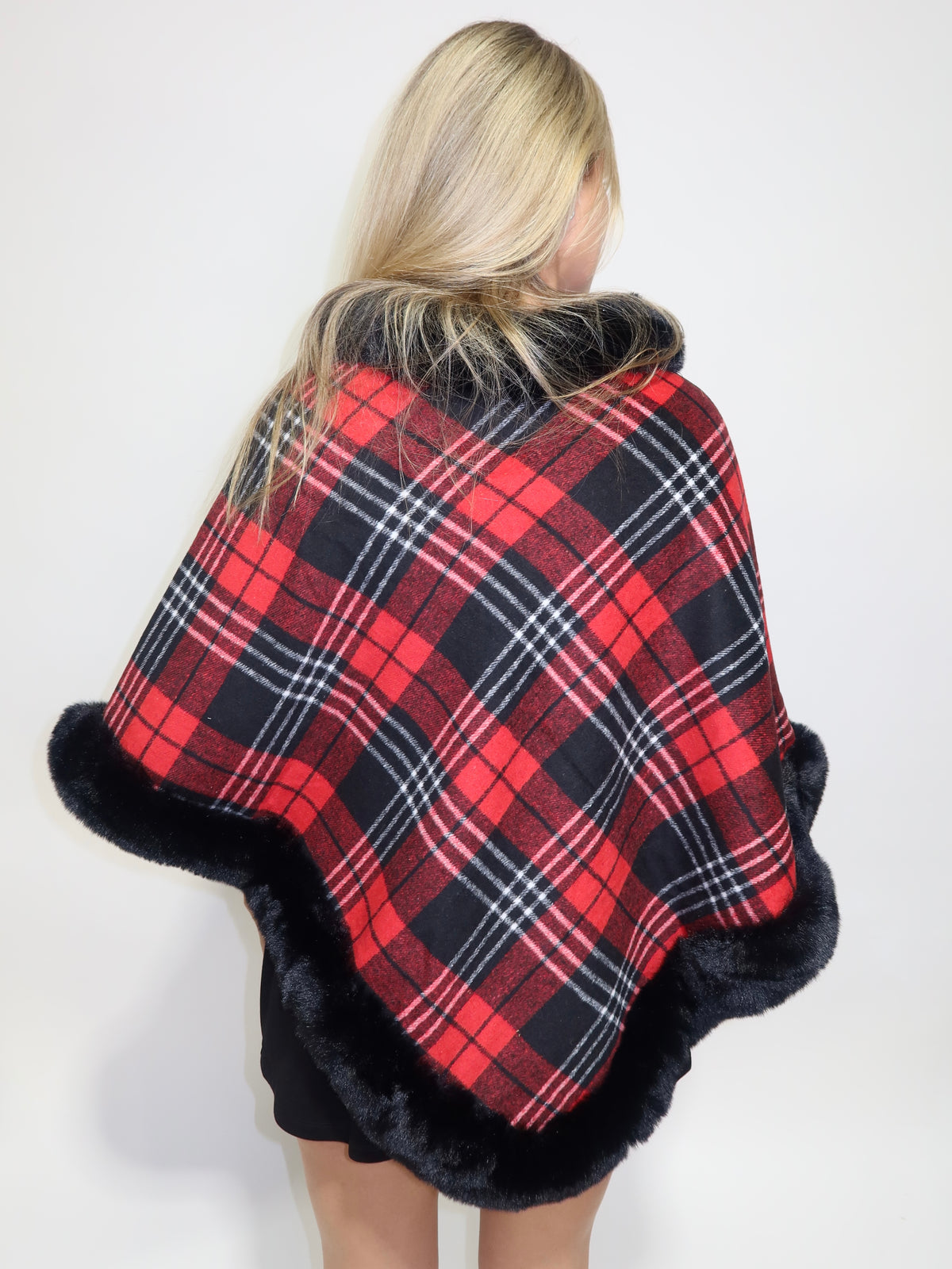 Maeve Plaid Poncho