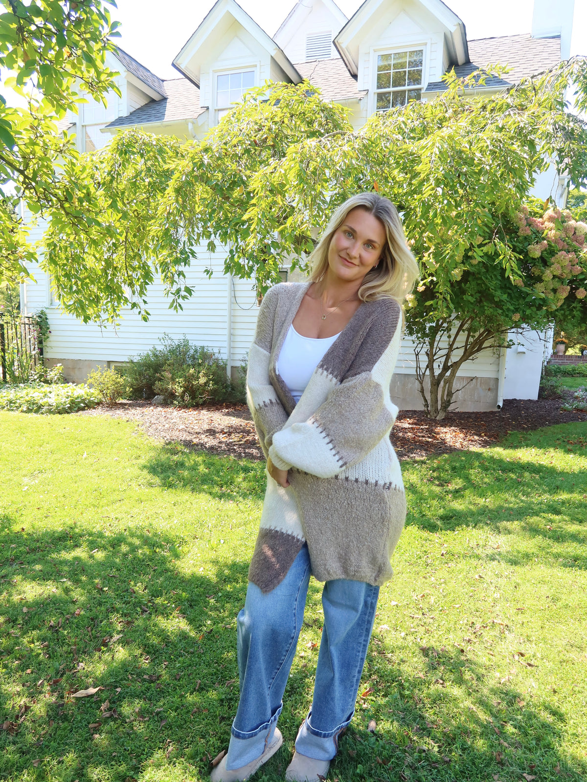 Patchwork Stitched Cardigan