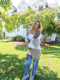 Patchwork Stitched Cardigan
