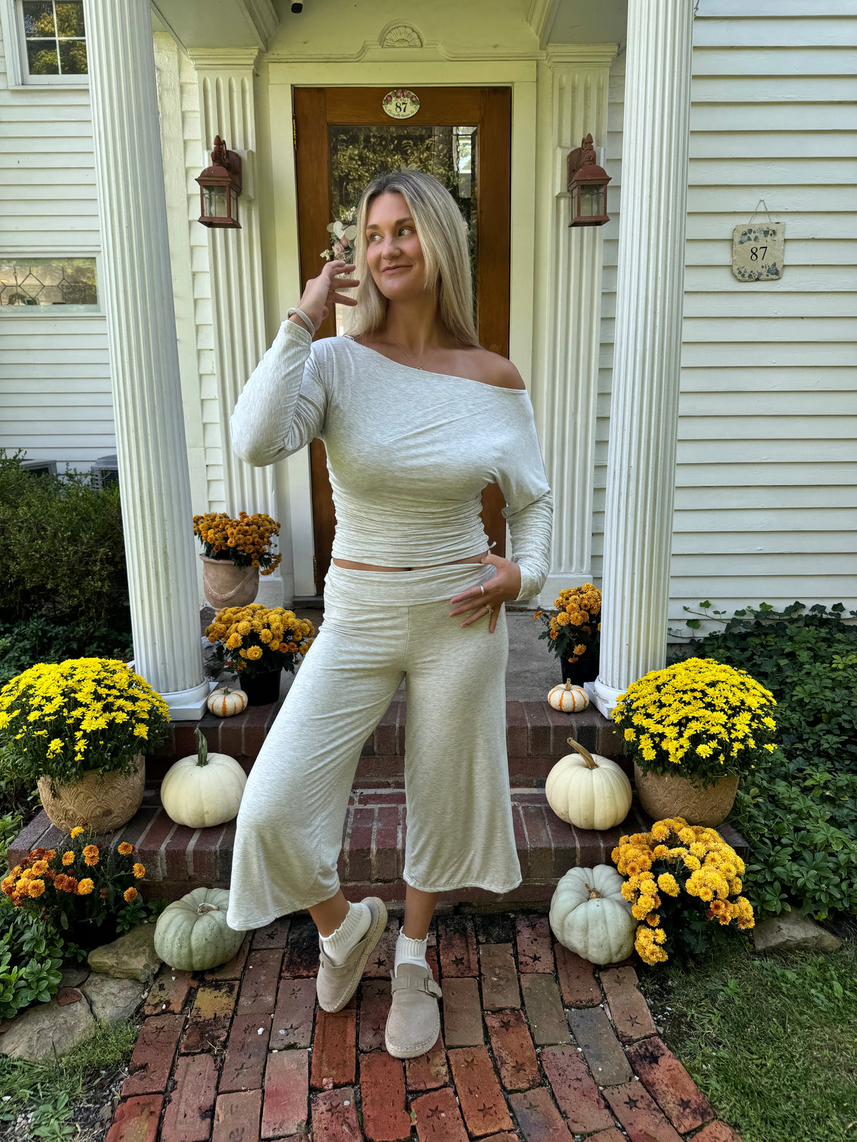 Heather Gaucho Pants