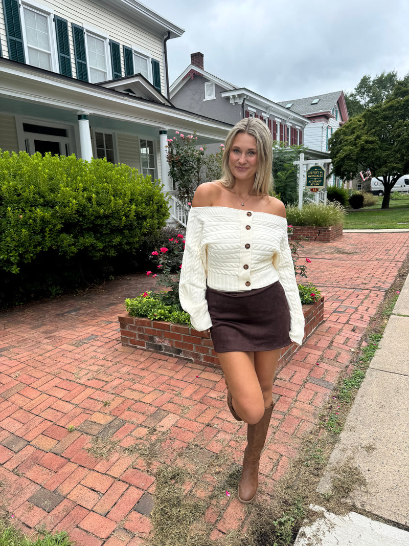 Nesta Suede Skort