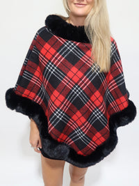 Maeve Plaid Poncho