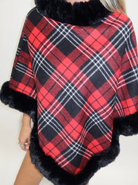 Maeve Plaid Poncho