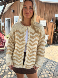 Wavy Crochet Cardigan