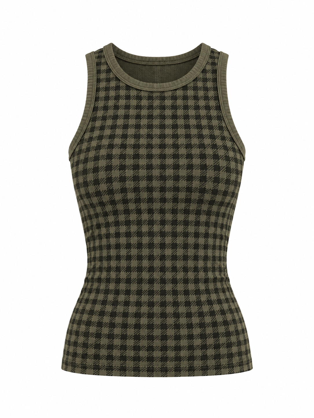 High Neck Woodsen Tank