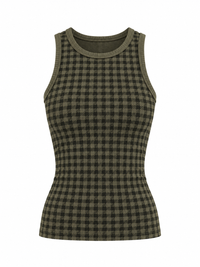 High Neck Woodsen Tank