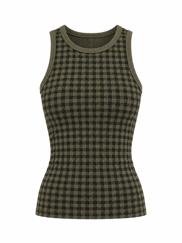High Neck Woodsen Tank