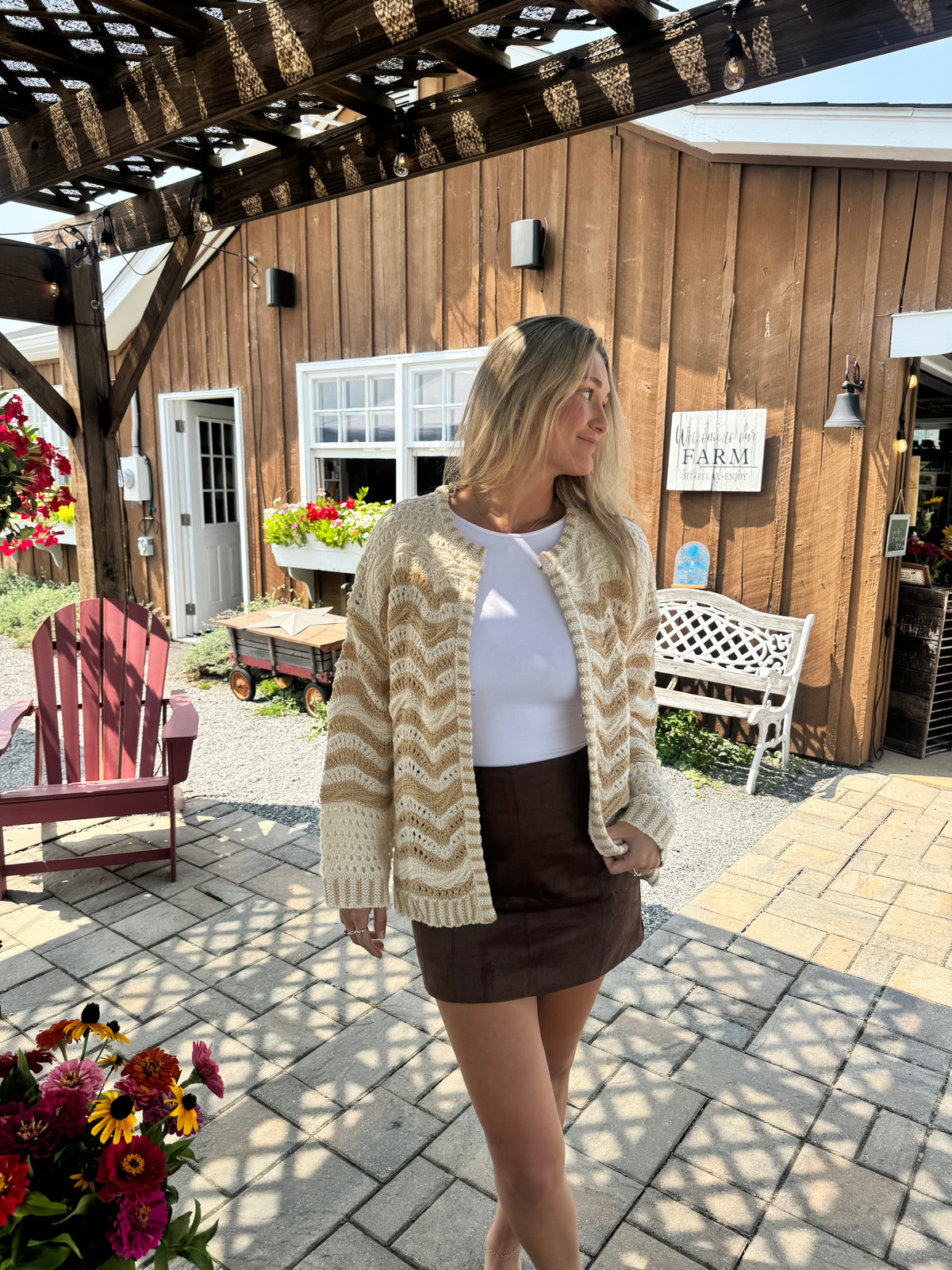 Wavy Crochet Cardigan