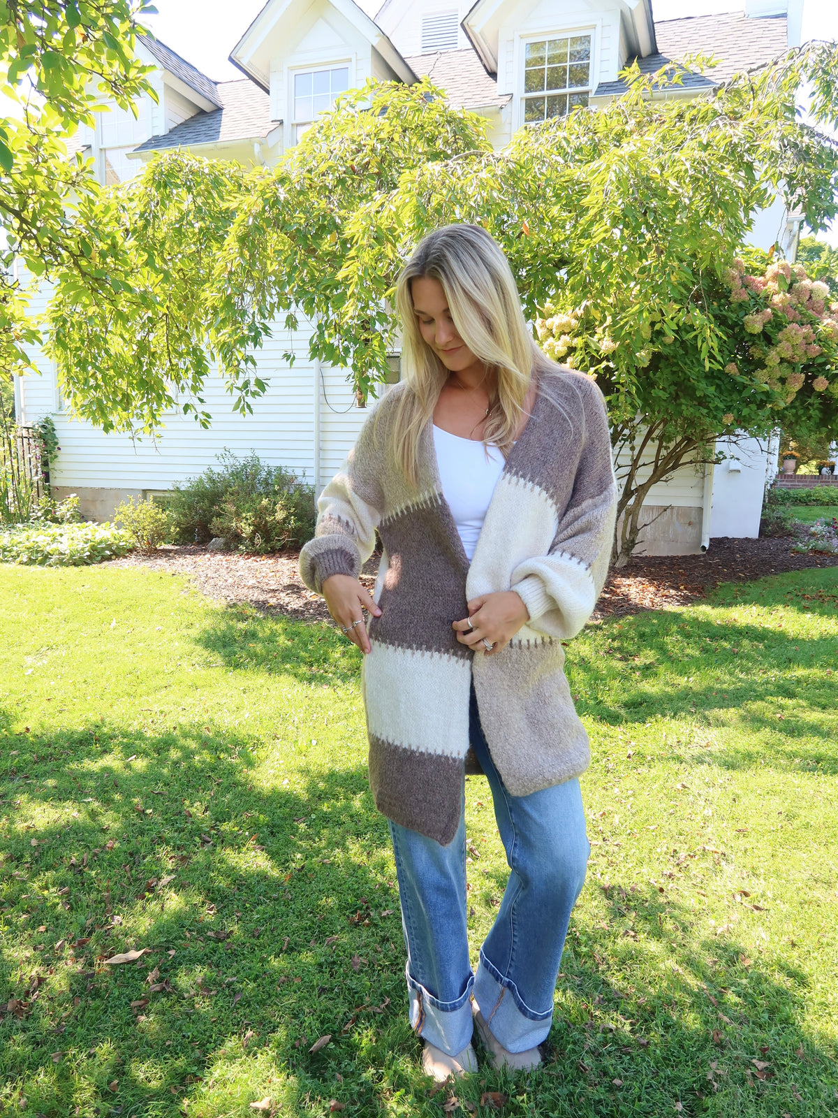 Patchwork Stitched Cardigan